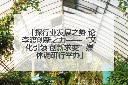 探行业发展之势 论李渡创新之力——“文化引领 创新求变”媒体调研行举办