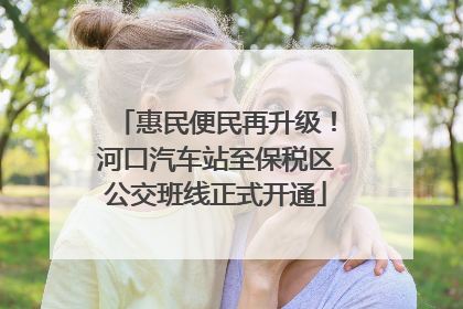 惠民便民再升级！河口汽车站至保税区公交班线正式开通