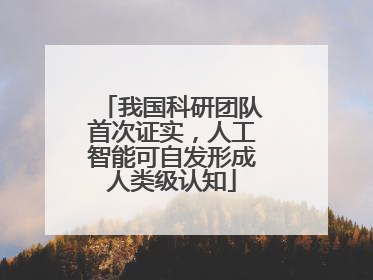 我国科研团队首次证实，人工智能可自发形成人类级认知