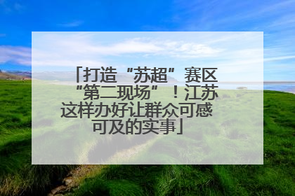打造“苏超”赛区“第二现场”！江苏这样办好让群众可感可及的实事