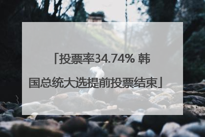 投票率34.74% 韩国总统大选提前投票结束