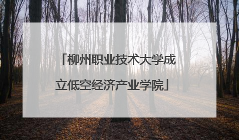 柳州职业技术大学成立低空经济产业学院
