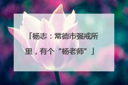 杨志：常德市强戒所里，有个“杨老师”
