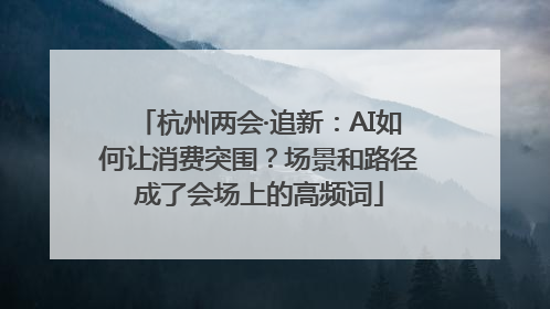 杭州两会·追新：AI如何让消费突围？场景和路径成了会场上的高频词