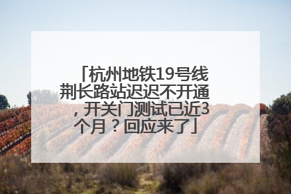 杭州地铁19号线荆长路站迟迟不开通，开关门测试已近3个月？回应来了