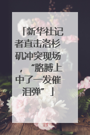 新华社记者直击洛杉矶冲突现场，“胳膊上中了一发催泪弹”