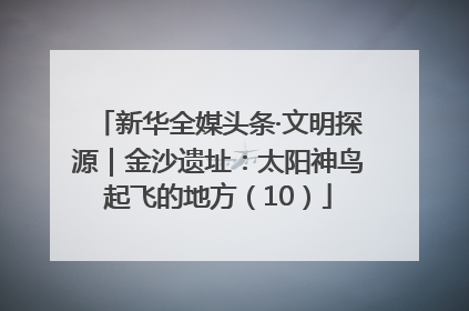 新华全媒头条·文明探源｜金沙遗址：太阳神鸟起飞的地方（10）