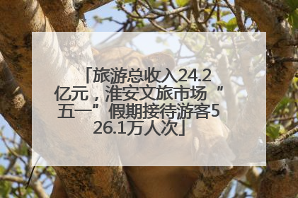 旅游总收入24.2亿元，淮安文旅市场“五一”假期接待游客526.1万人次