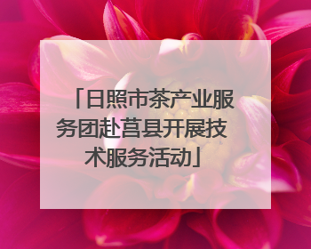 日照市茶产业服务团赴莒县开展技术服务活动