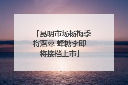 昆明市场杨梅季将落幕 蜂糖李即将接档上市