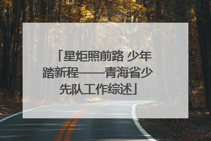 星炬照前路 少年踏新程——青海省少先队工作综述