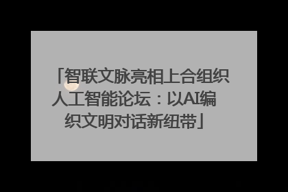 智联文脉亮相上合组织人工智能论坛：以AI编织文明对话新纽带