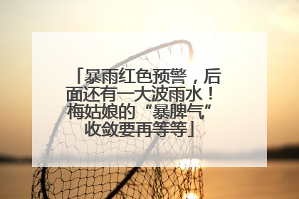 暴雨红色预警，后面还有一大波雨水！梅姑娘的“暴脾气”收敛要再等等