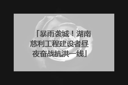 暴雨袭城！湖南慈利工程建设者昼夜奋战抗洪一线