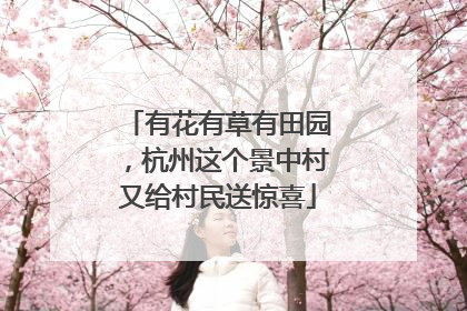 有花有草有田园，杭州这个景中村又给村民送惊喜