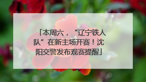 本周六，“辽宁铁人队”在新主场开赛！沈阳交警发布观赛提醒
