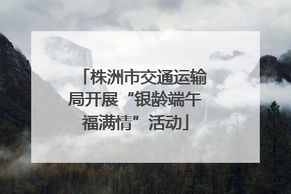 株洲市交通运输局开展“银龄端午福满情”活动