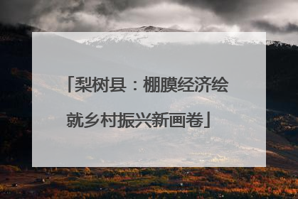 梨树县：棚膜经济绘就乡村振兴新画卷
