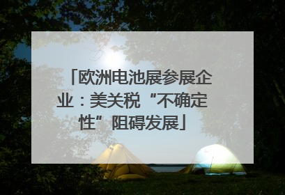 欧洲电池展参展企业：美关税“不确定性”阻碍发展