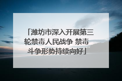 潍坊市深入开展第三轮禁毒人民战争 禁毒斗争形势持续向好