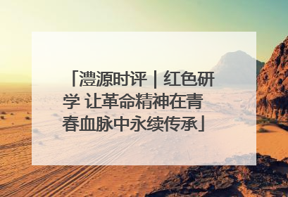 澧源时评｜红色研学 让革命精神在青春血脉中永续传承