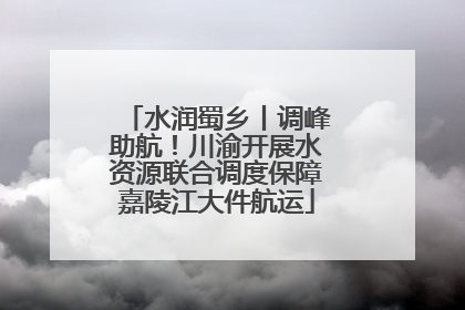 水润蜀乡丨调峰助航！川渝开展水资源联合调度保障嘉陵江大件航运