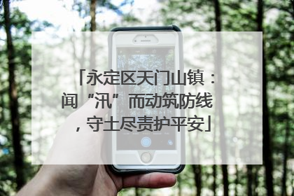 永定区天门山镇：闻“汛”而动筑防线，守土尽责护平安
