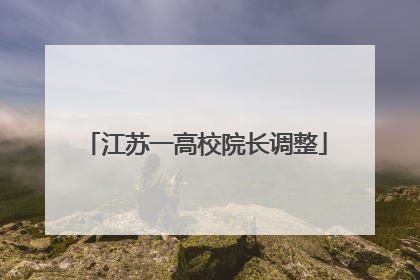 江苏一高校院长调整