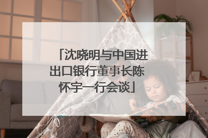 沈晓明与中国进出口银行董事长陈怀宇一行会谈