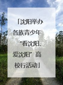 沈阳举办各族青少年“看沈阳、爱沈阳”高校行活动