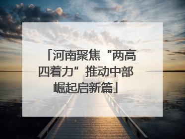 河南聚焦“两高四着力”推动中部崛起启新篇
