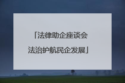 法律助企座谈会 法治护航民企发展
