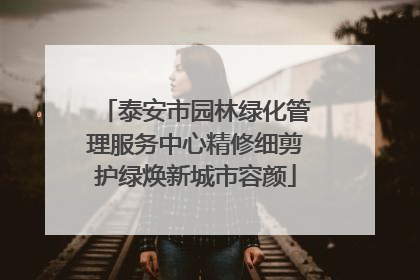 泰安市园林绿化管理服务中心精修细剪护绿焕新城市容颜