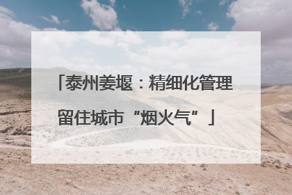 泰州姜堰：精细化管理留住城市“烟火气”