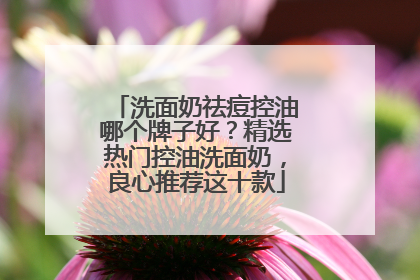 洗面奶祛痘控油哪个牌子好？精选热门控油洗面奶，良心推荐这十款