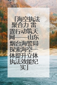 海空执法聚合力 雷霆行动筑天网——山东烟台海警局探索海空一体提升立体执法效能纪实