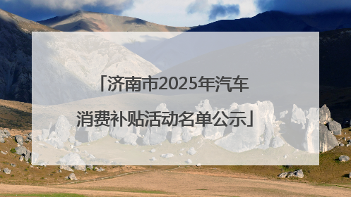 济南市2025年汽车消费补贴活动名单公示