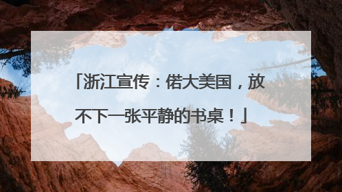 浙江宣传：偌大美国，放不下一张平静的书桌！