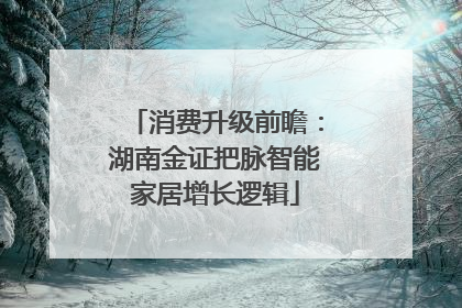 消费升级前瞻：湖南金证把脉智能家居增长逻辑