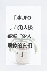 涉UFO，五角大楼被爆“令人震惊的真相”