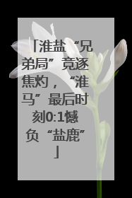 淮盐“兄弟局”竞逐焦灼，“淮马”最后时刻0:1憾负“盐鹿”
