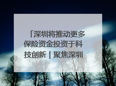 深圳将推动更多保险资金投资于科技创新｜聚焦深圳系列发布会