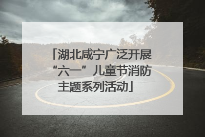 湖北咸宁广泛开展“六一”儿童节消防主题系列活动