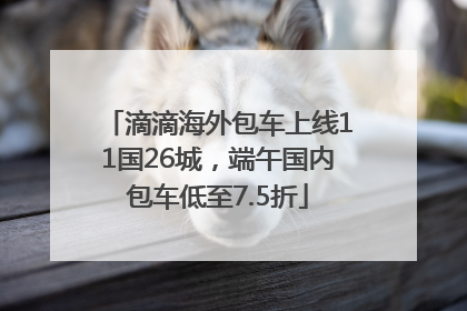 滴滴海外包车上线11国26城，端午国内包车低至7.5折