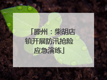 滕州：柴胡店镇开展防汛抢险应急演练