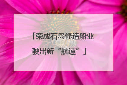 荣成石岛修造船业驶出新“航速”