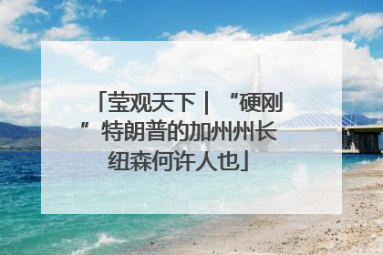 莹观天下｜“硬刚”特朗普的加州州长纽森何许人也