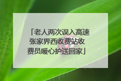 老人两次误入高速 张家界西收费站收费员暖心护送回家