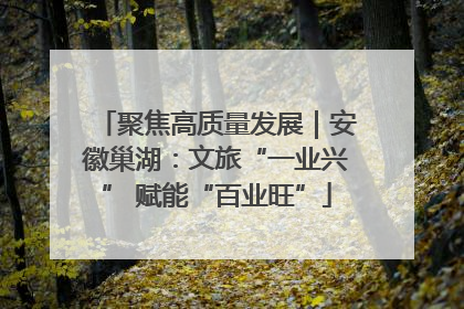 聚焦高质量发展｜安徽巢湖：文旅“一业兴” 赋能“百业旺”