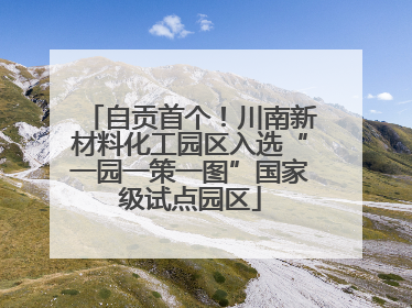自贡首个！川南新材料化工园区入选“一园一策一图”国家级试点园区